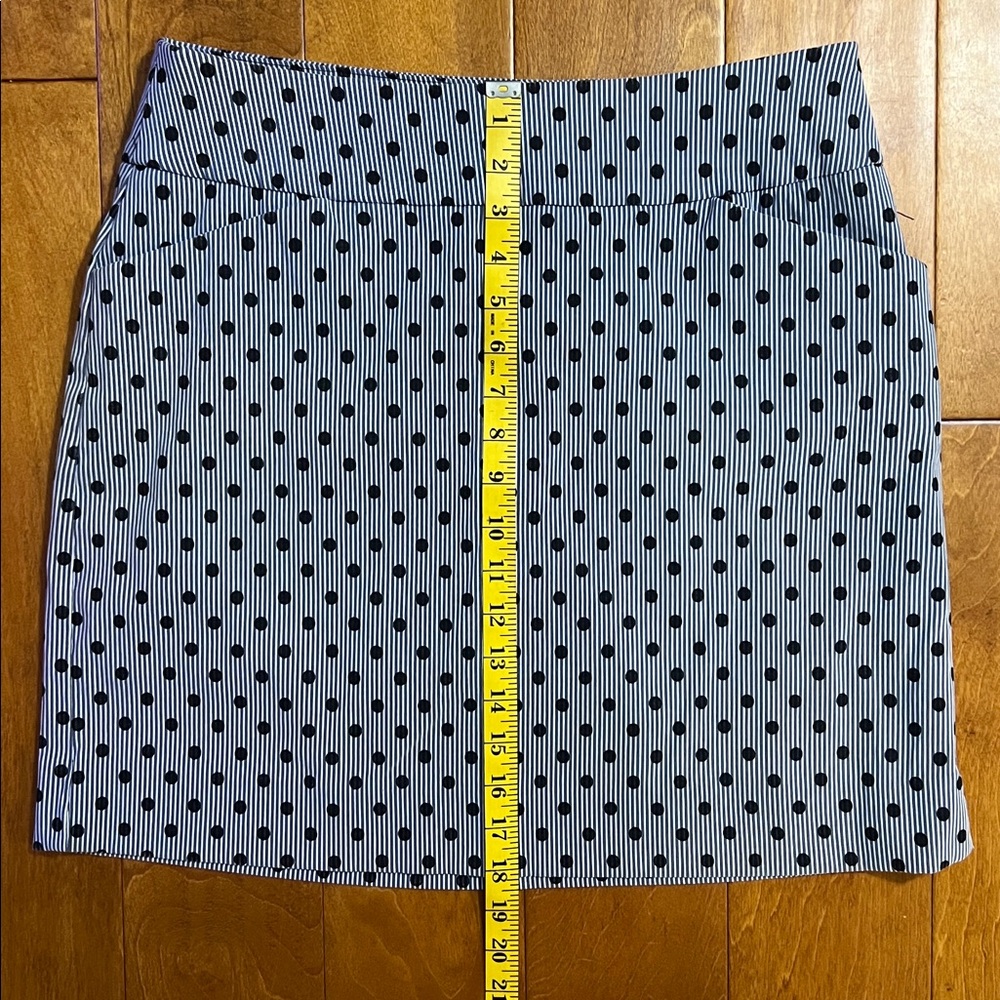 Charter Club Polka Dot Athletic Skort Size 8 Navy Athleisure Coastal Nautical - Picture 5 of 8